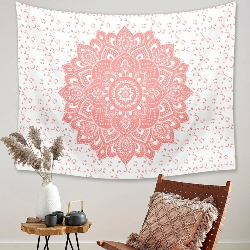 Pink Mandala Wall Tapestry